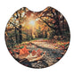 Autumn Forest Path 2-Pack Neoprene Car Coaster Set