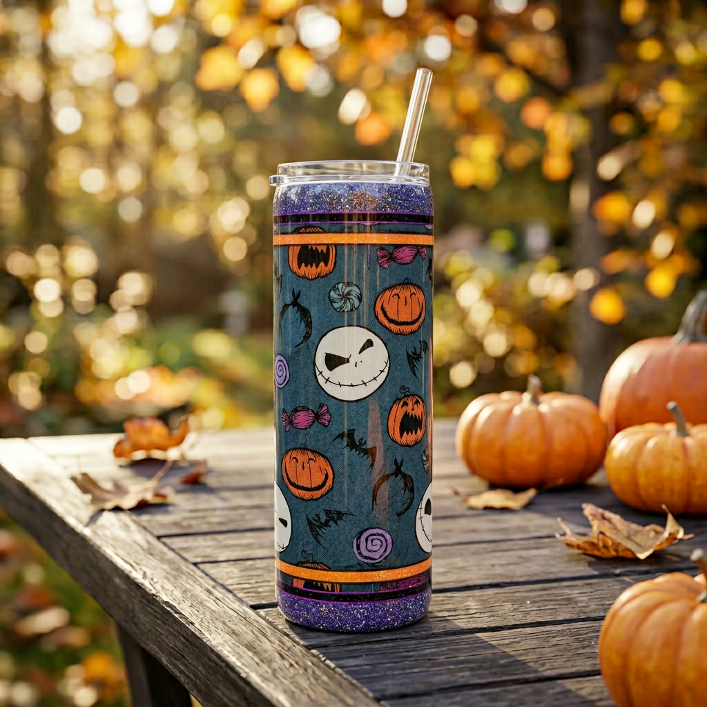 20 oz Skinny Jack Pumpkin King Epoxy Tumbler