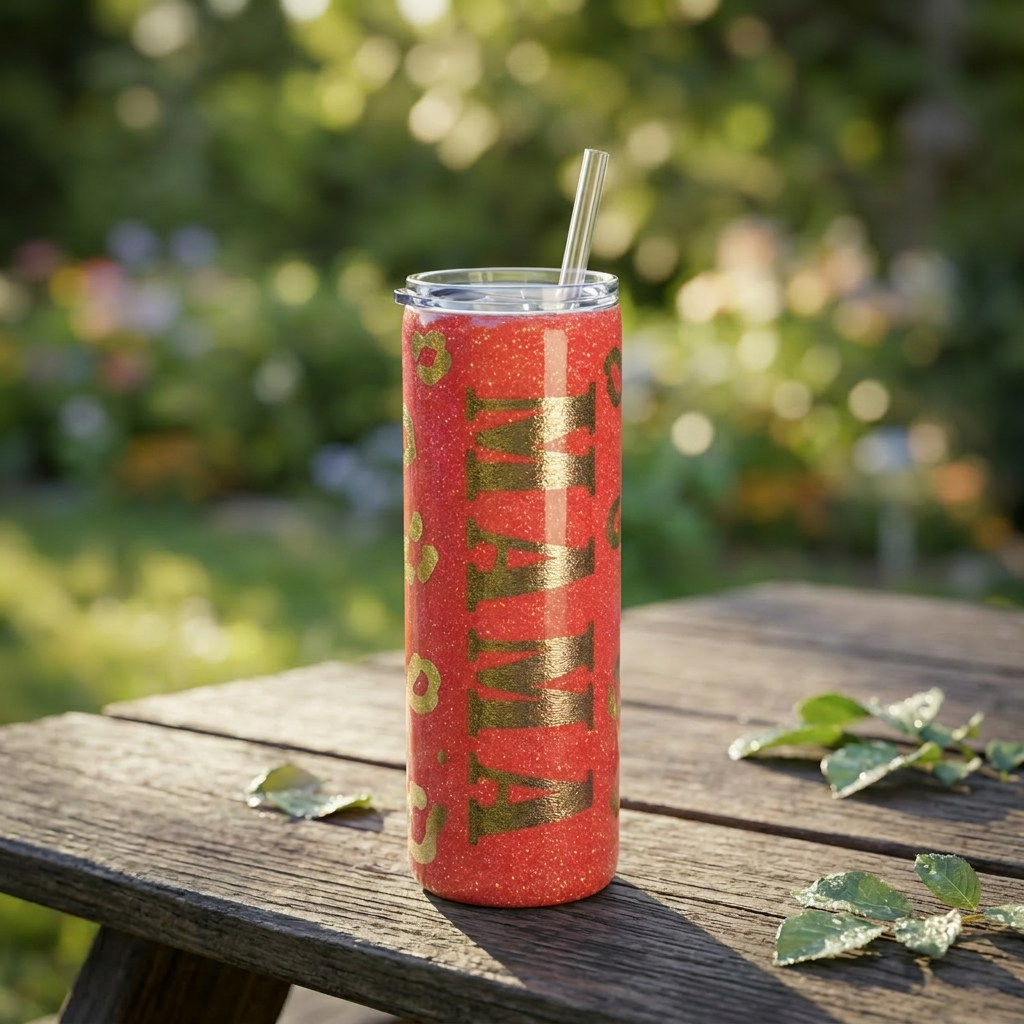 20 oz Coral MAMA Epoxy Tumbler