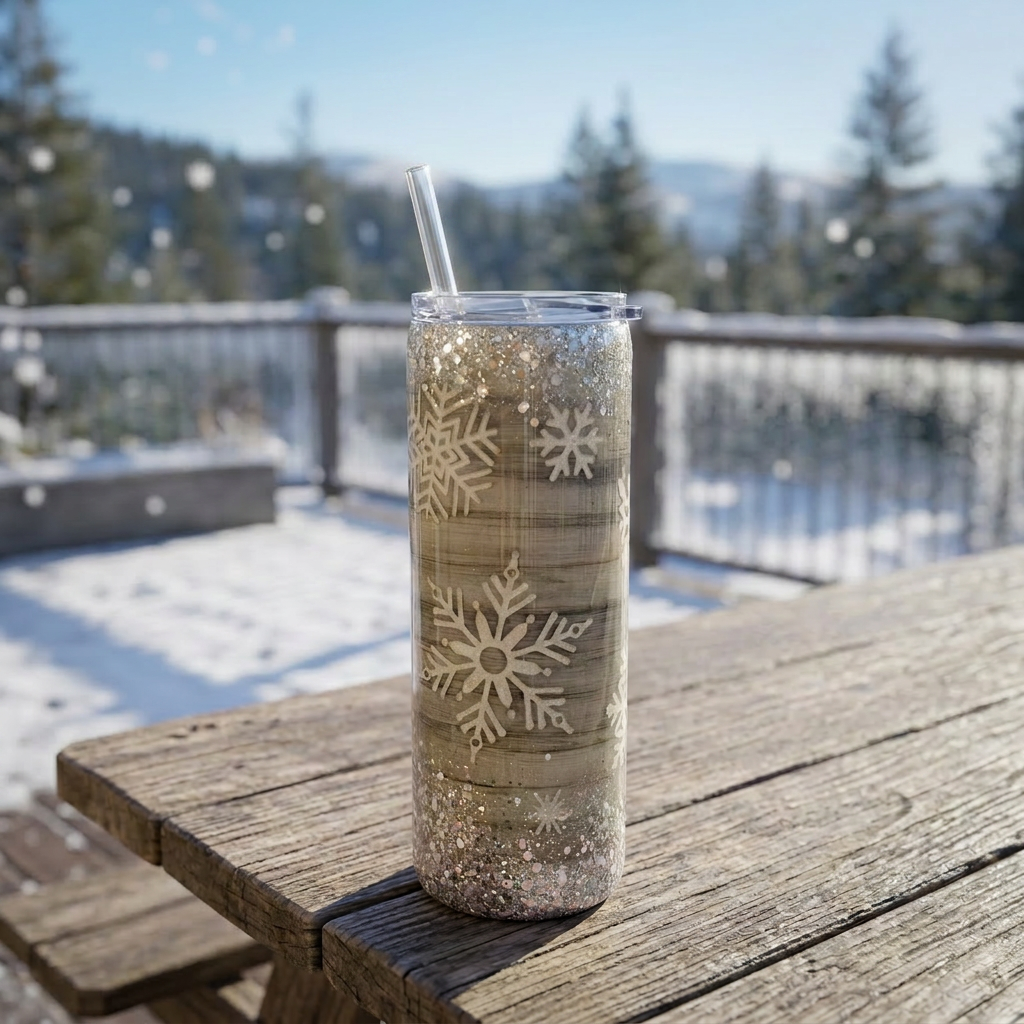 20 oz Peekaboo Say It Ain't Snow Epoxy Tumbler