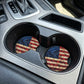 Rustic American Flag 2 Pack Neoprene Car Coaster Set