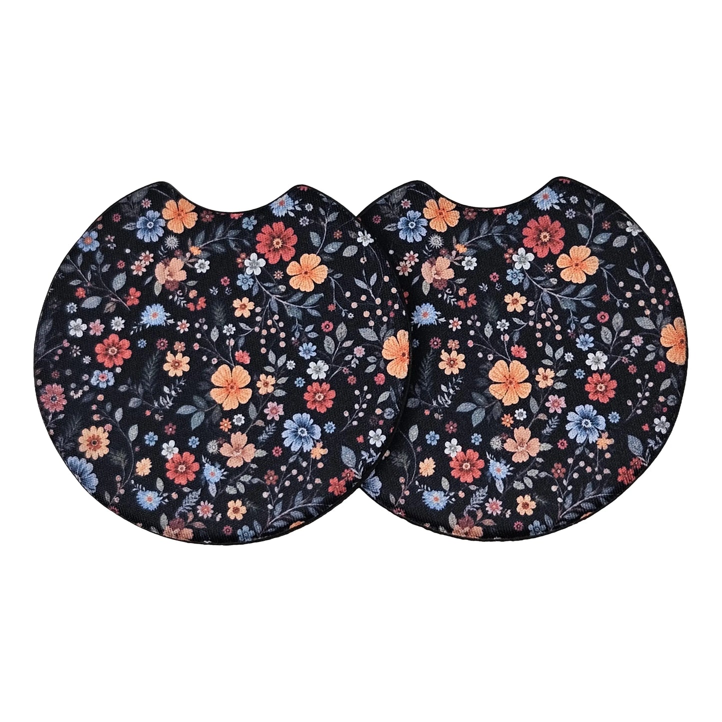 Botanical Floral Explosion 2 Pack Neoprene Car Coaster Set