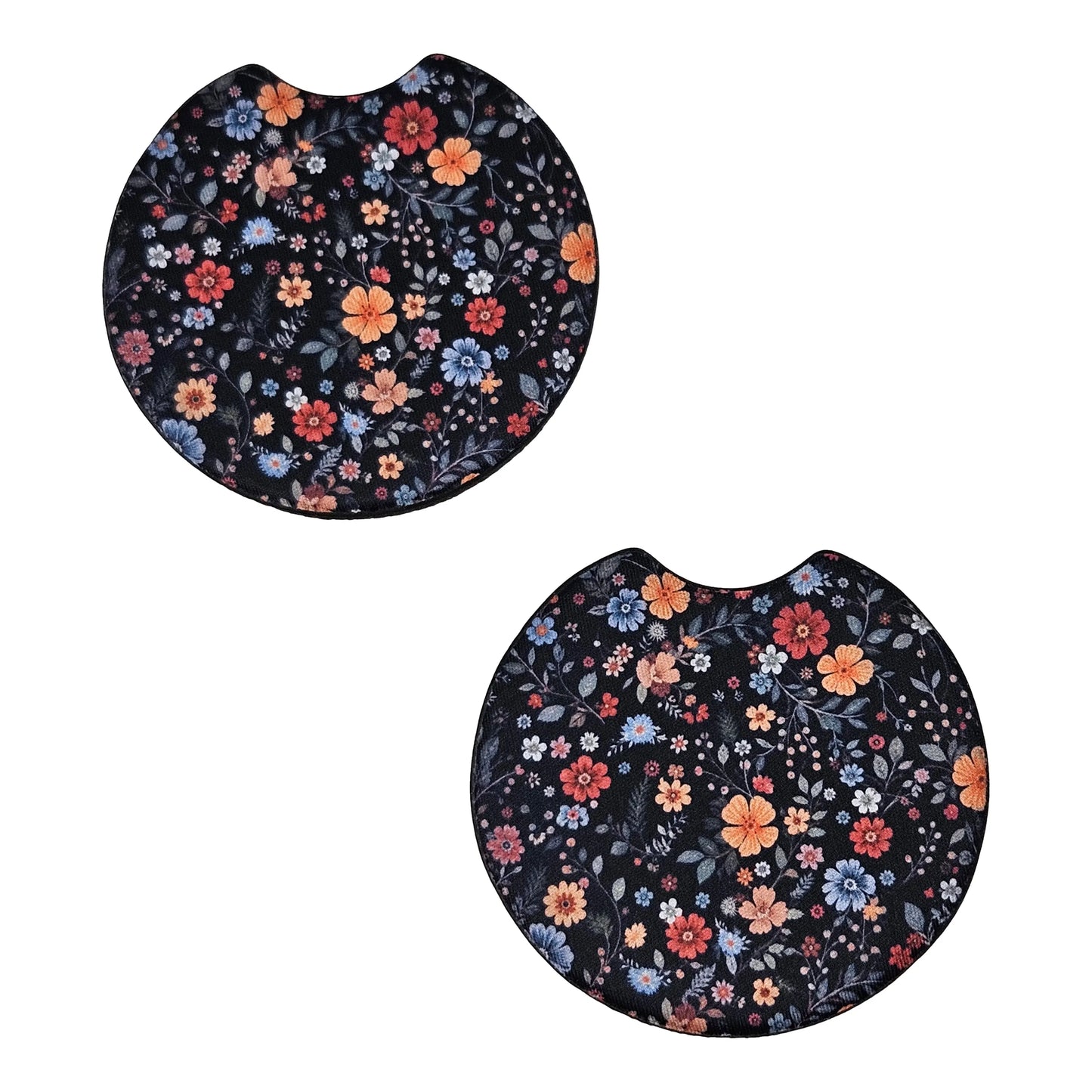 Botanical Floral Explosion 2 Pack Neoprene Car Coaster Set