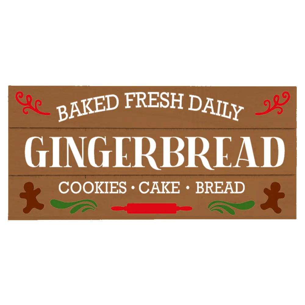 Baked Fresh Daily Gingerbread Holiday Wood Mini Crate