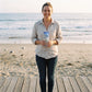 Good Friends Beach Sunset Holographic 20oz Skinny Tumbler