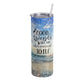 Good Friends Beach Sunset Holographic 20oz Skinny Tumbler