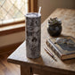 Silver Glitter Goth Skull 25oz Skinny Tumbler