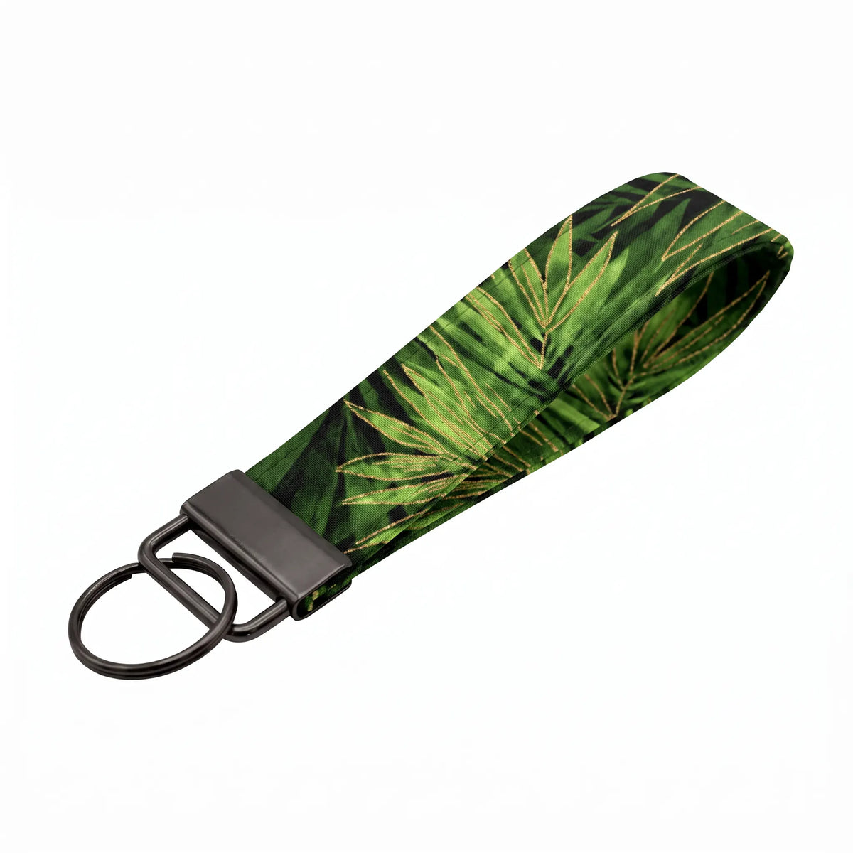 Tropical Palm Leaf Keychain Wristlet