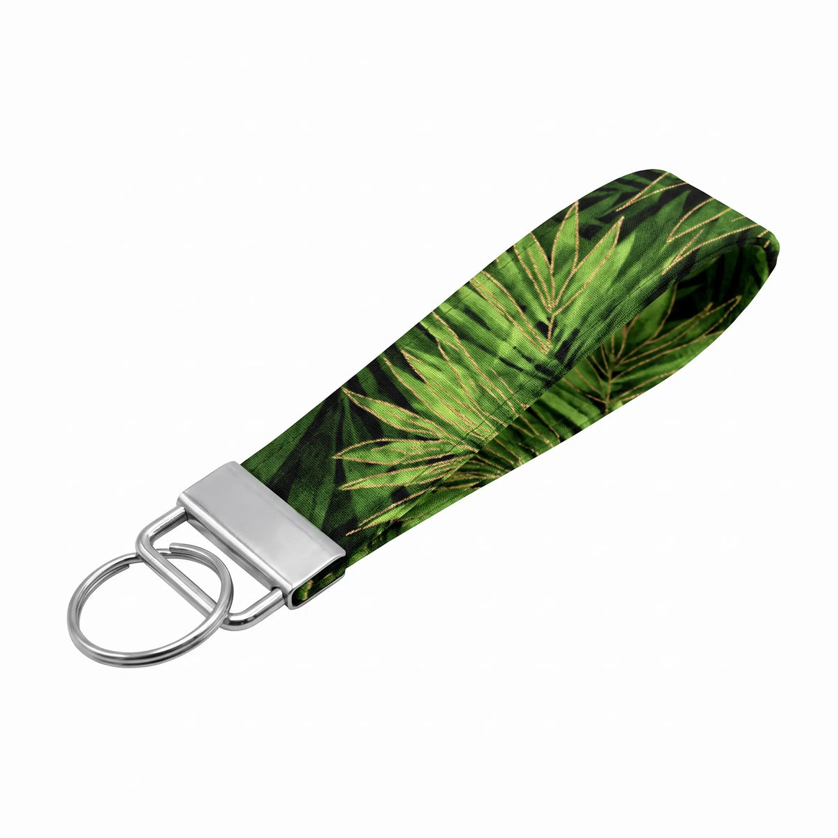 Tropical Palm Leaf Keychain Wristlet