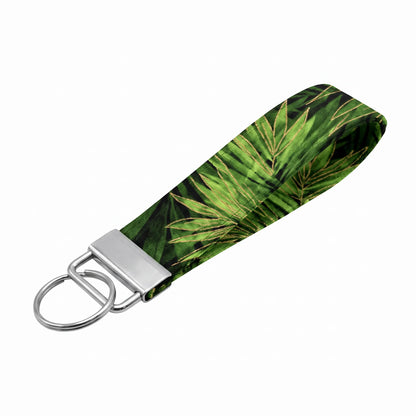 Tropical Palm Leaf Keychain Wristlet