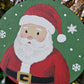 Green Santa Claus Snowfall Handpainted Wooden Christmas Ornament