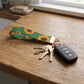 Green Sunflower Keychain Wristlet