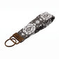 Gray Damask Keychain Wristlet
