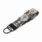Gray Damask Keychain Wristlet