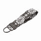 Gray Damask Keychain Wristlet