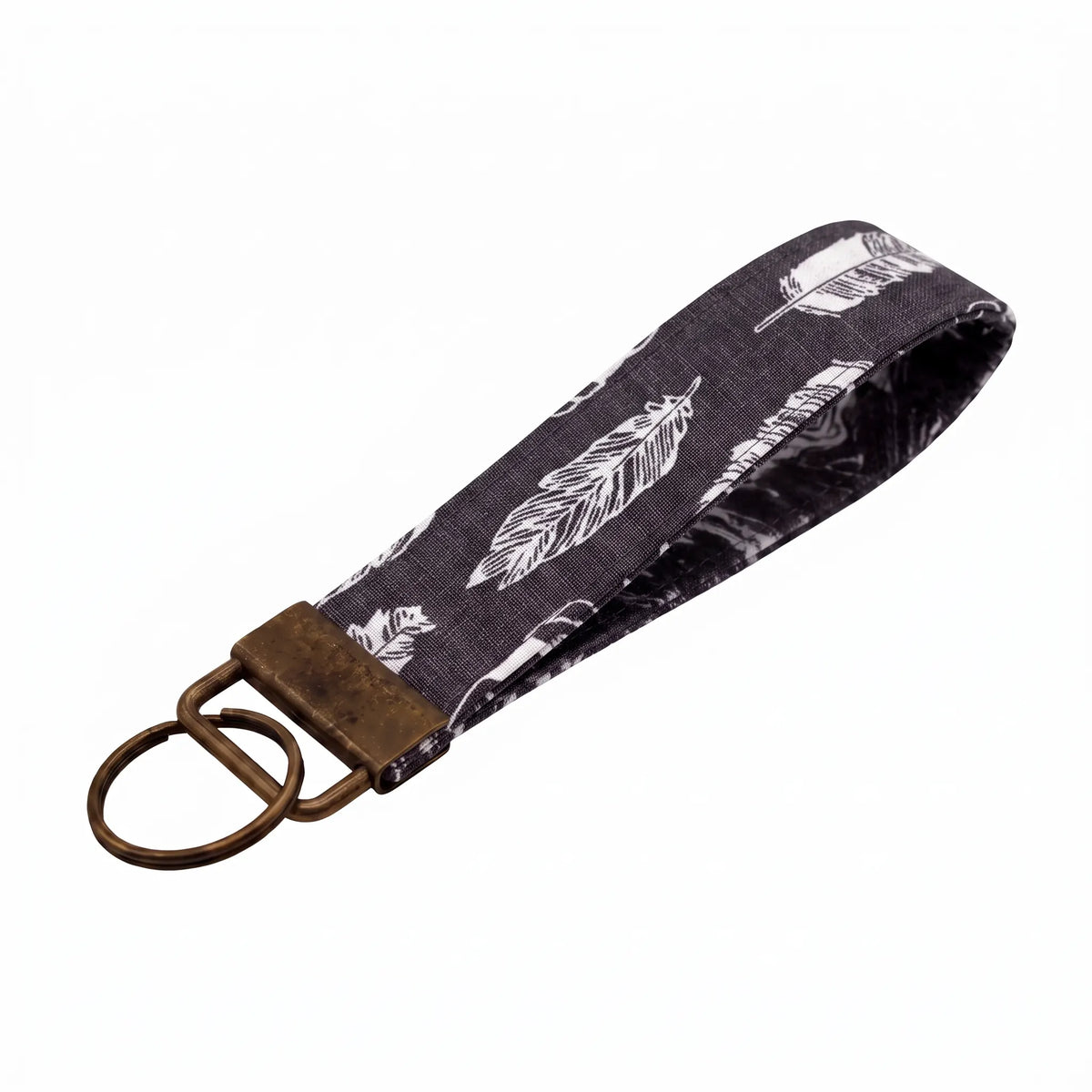 Boho Feather Keychain Wristlet