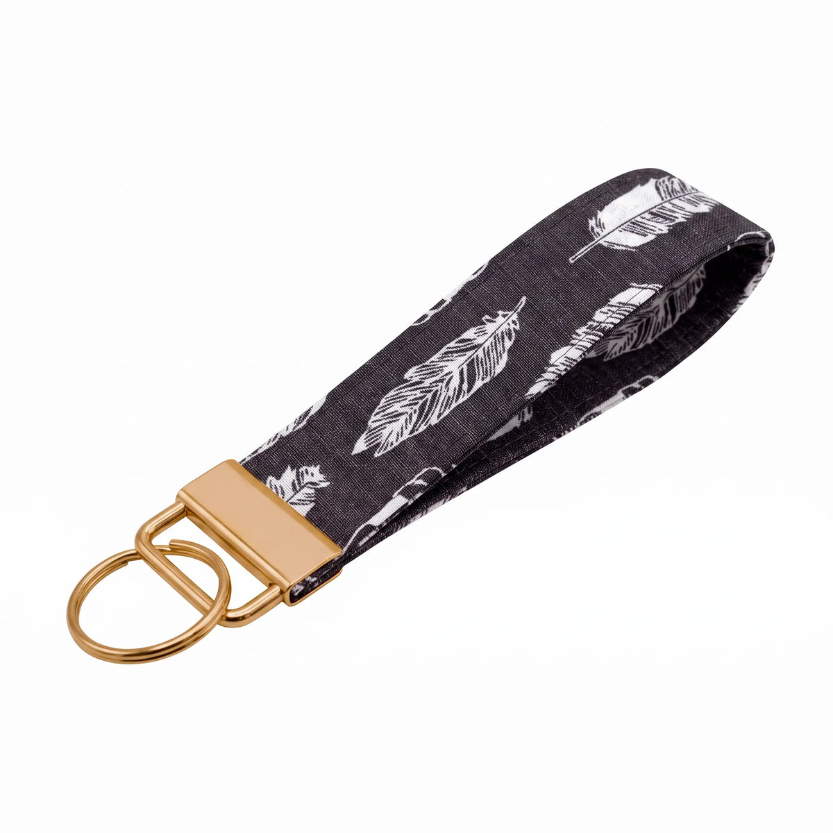 Boho Feather Keychain Wristlet