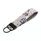 Gray Botanical Floral Keychain Wristlet