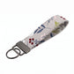 Gray Botanical Floral Keychain Wristlet