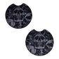 Gothic Grunge Skulls 2-Pack Neoprene Car Coaster Set