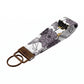 Gray Yellow Floral Keychain Wristlet