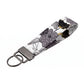 Gray Yellow Floral Keychain Wristlet