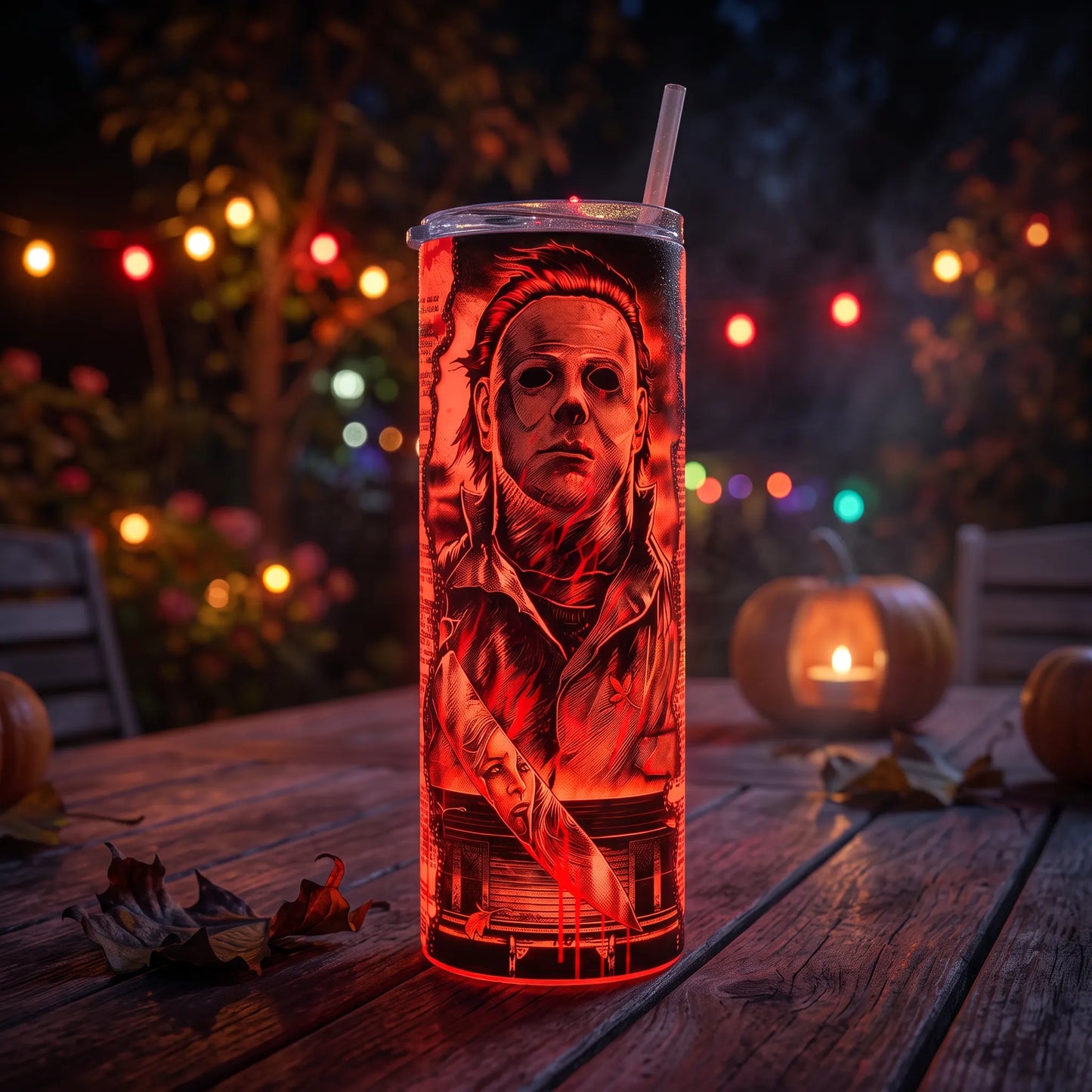 Michael Myers Halloween 20oz Skinny Tumbler