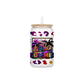 Hello Summer Rainbow Leopard 16oz Frosted Glass Can
