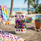 Hello Summer Rainbow Leopard 16oz Frosted Glass Can