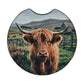 Highland Cow 2 Pack Neoprene Car Coaster Set