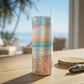 20 oz Holographic On the Beach Ocean Sunset Sublimation Tumbler