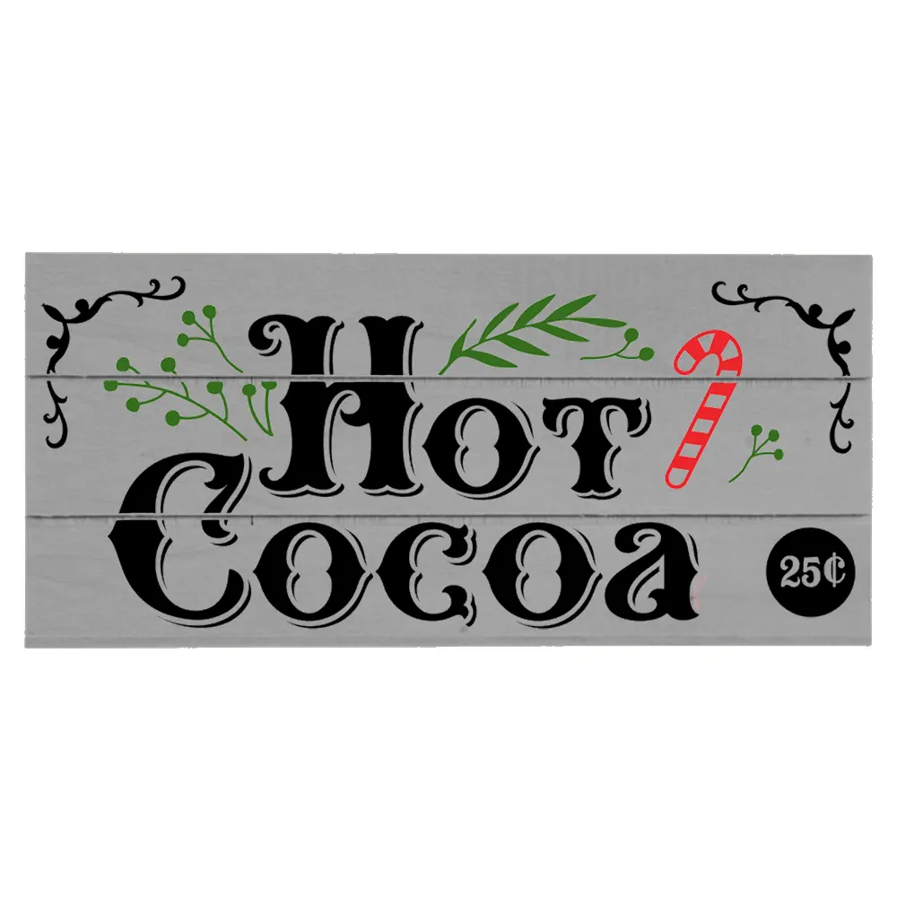 Hot Cocoa Holiday Wood Mini Crate