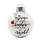 Influence of a Good Teacher Apple Pencil Glass Ornament