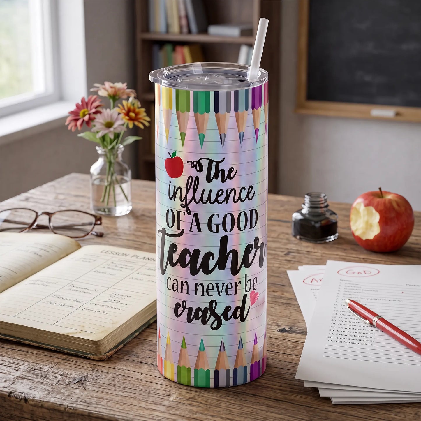 The Influence of a Good Teacher 20oz Skinny Tumbler