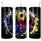 20 oz Skinny Jack and Sally Rainbow Pumpkin Heads Sublimation Tumbler Glow-in-the-Dark Blue - Imperfect