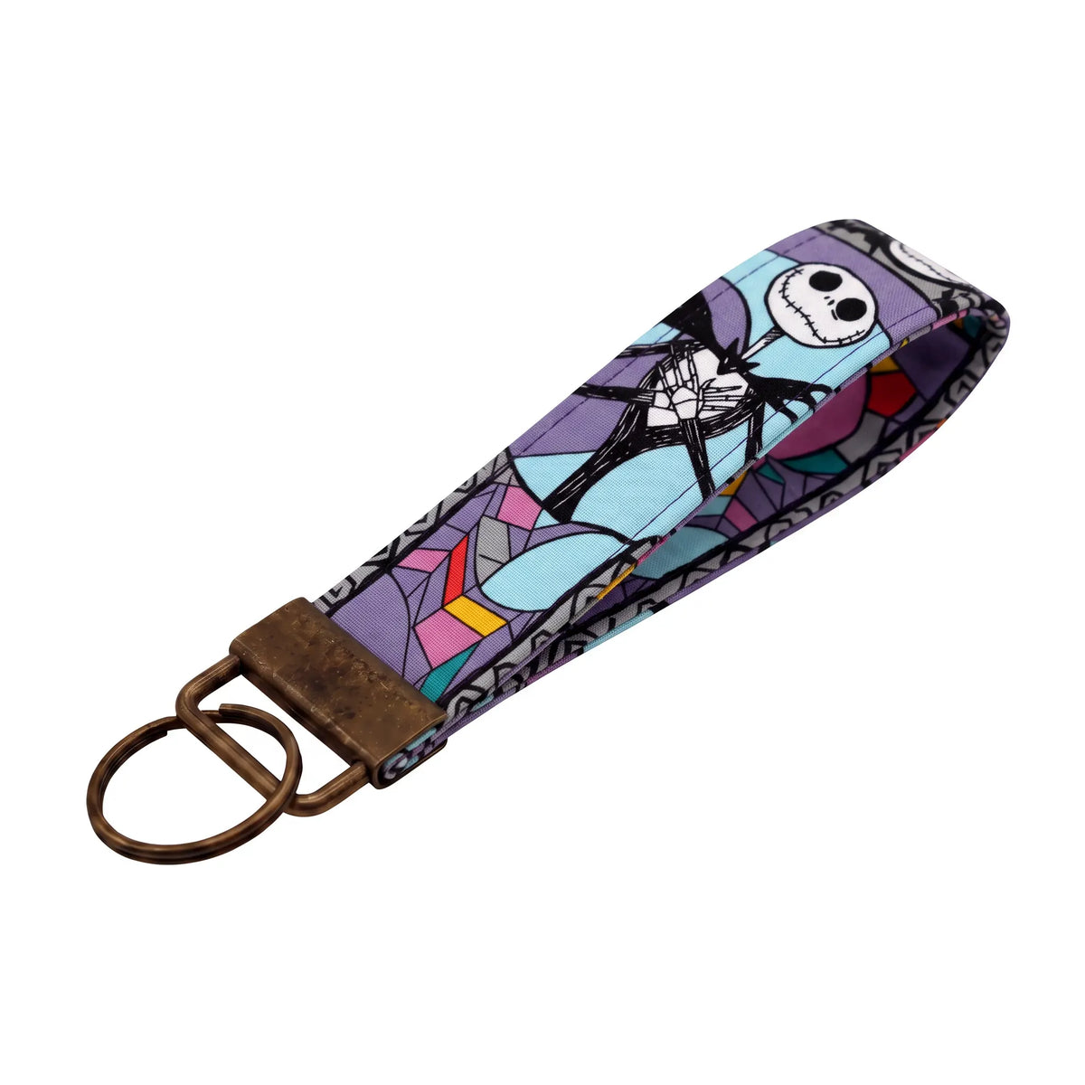 Jack Skellington Stained Glass Keychain Wristlet