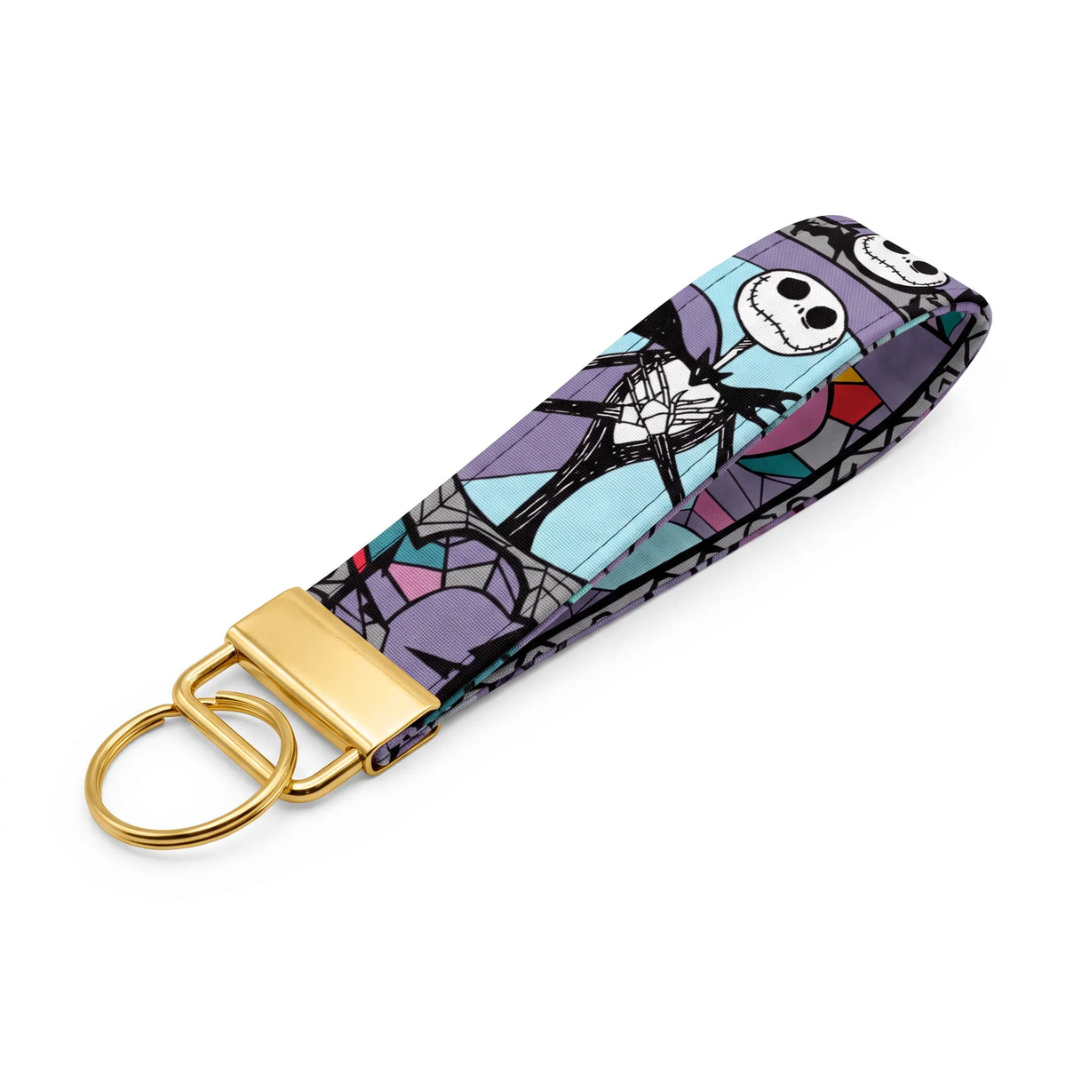 Jack Skellington Stained Glass Keychain Wristlet