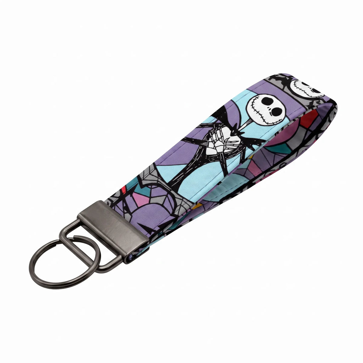 Jack Skellington Stained Glass Keychain Wristlet