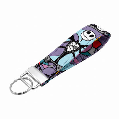Jack Skellington Stained Glass Keychain Wristlet