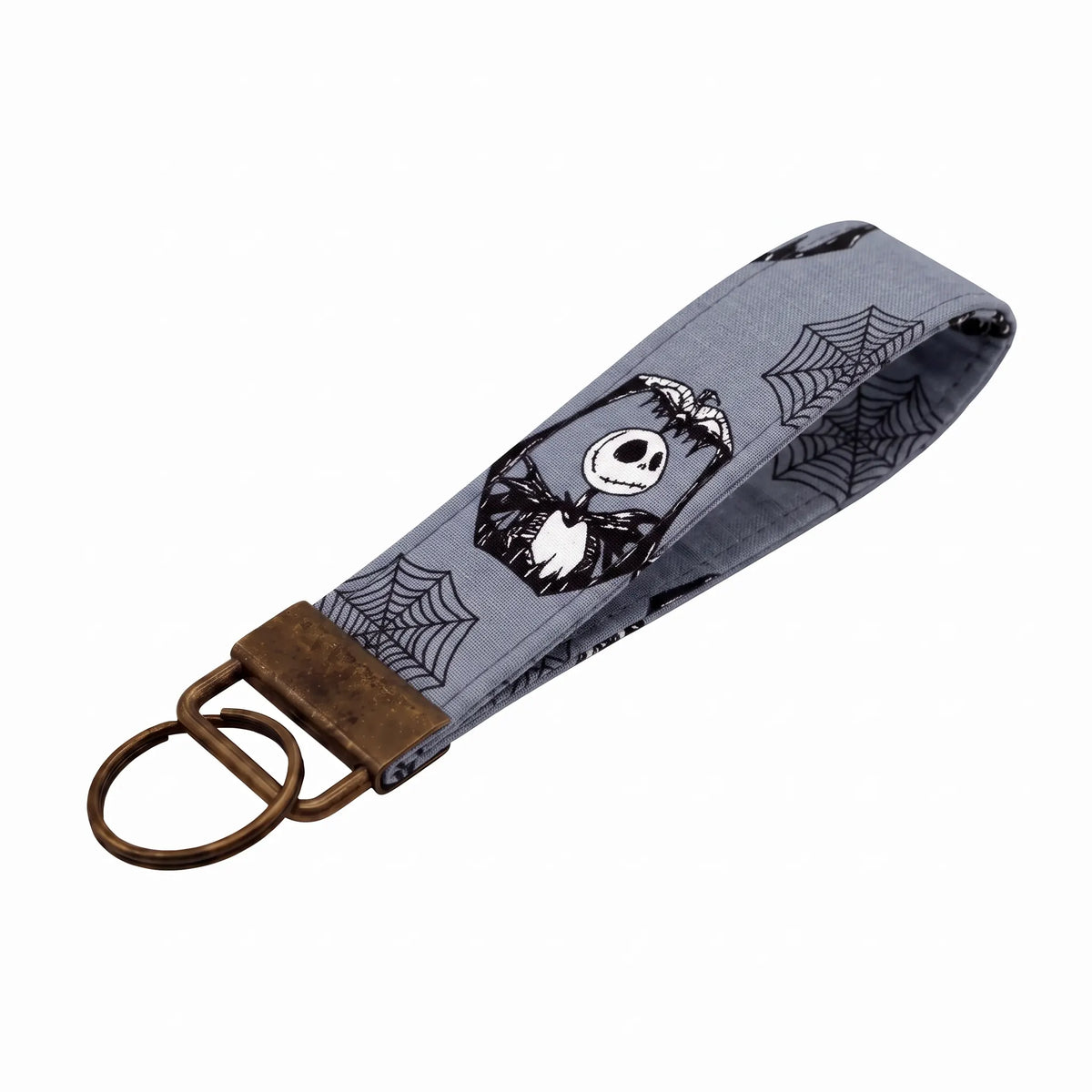 Jack Skellington Spiderweb Keychain Wristlet