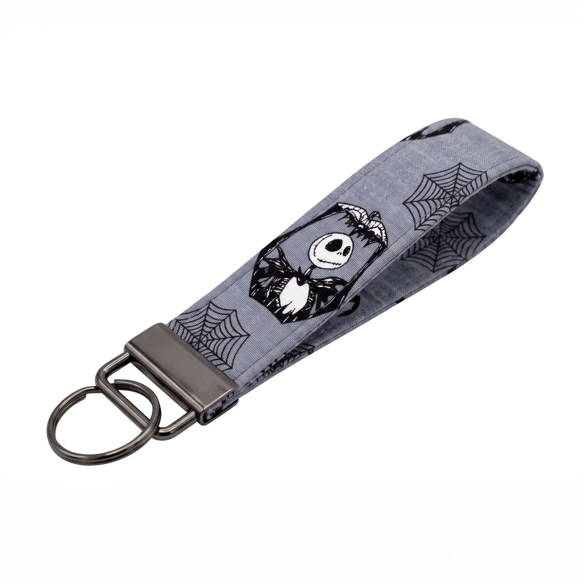 Jack Skellington Spiderweb Keychain Wristlet