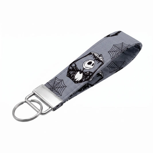 Jack Skellington Spiderweb Keychain Wristlet