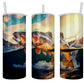 20 oz Fishing Jumping Trout Sunset Sublimation Tumbler