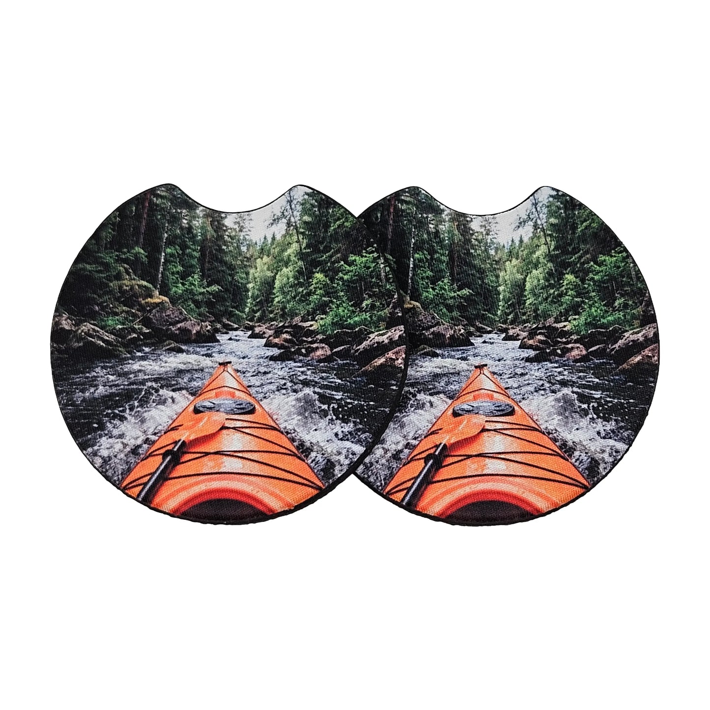 Kayaking Adventure 2-Pack Neoprene Car Coaster Set