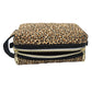 Leopard Pattern Black Accented Quilted Pattern Zipper Box Pouch
