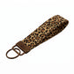 Brown Leopard Print Keychain Wristlet
