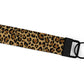 Brown Leopard Print Pattern Keychain Wristlet