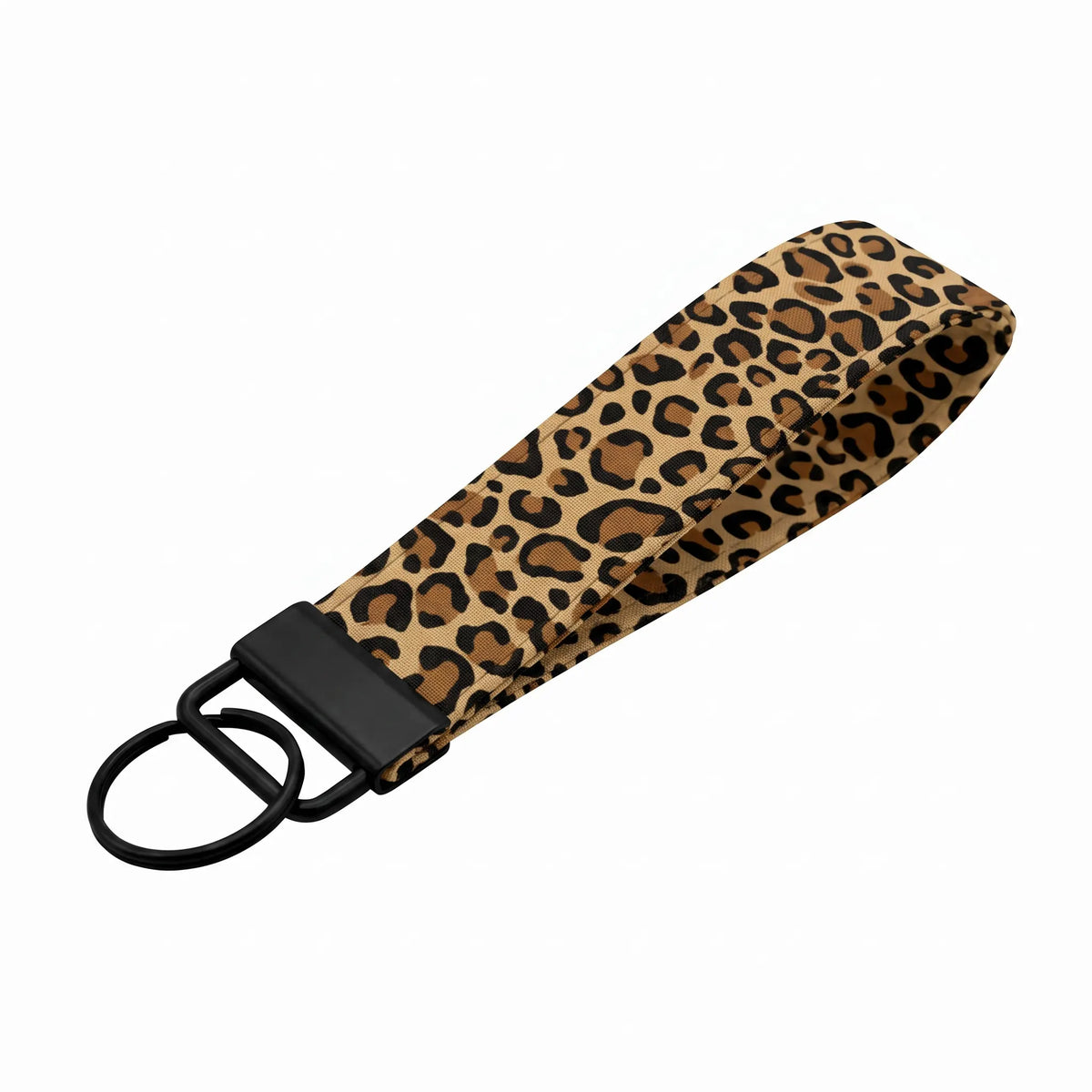 Brown Leopard Print Keychain Wristlet