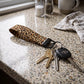 Brown Leopard Print Keychain Wristlet