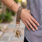 Brown Leopard Print Keychain Wristlet